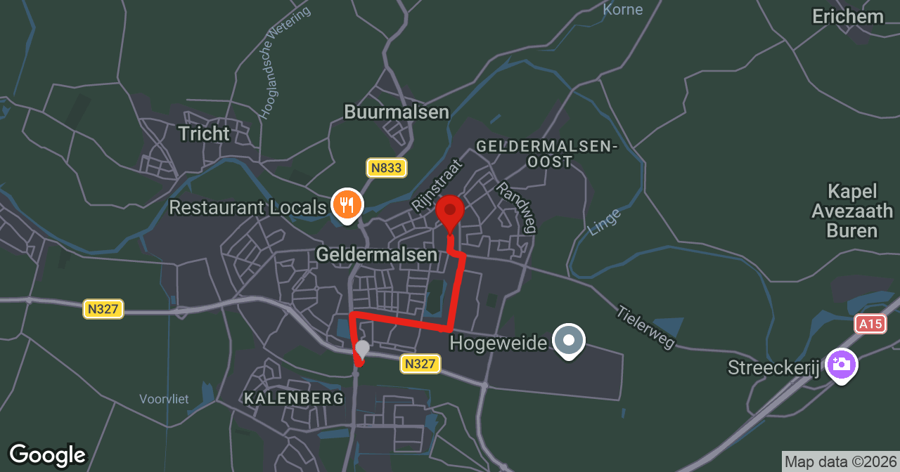 Kaart van de meldlocatie