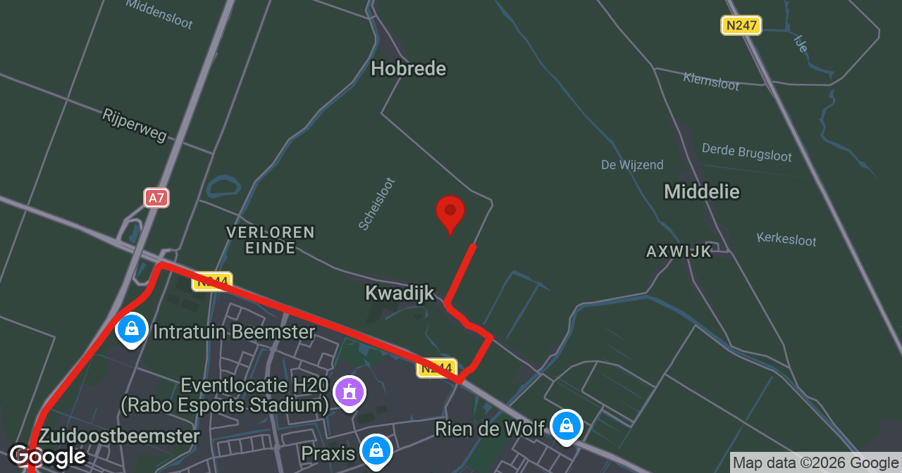 Kaart van de meldlocatie