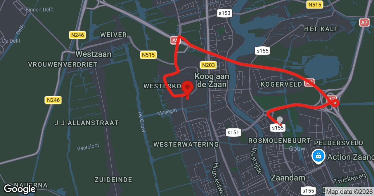 Kaart van de meldlocatie