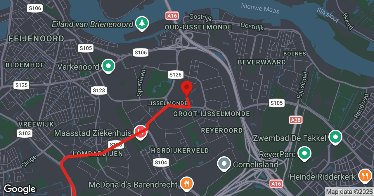 Kaart van de meldlocatie