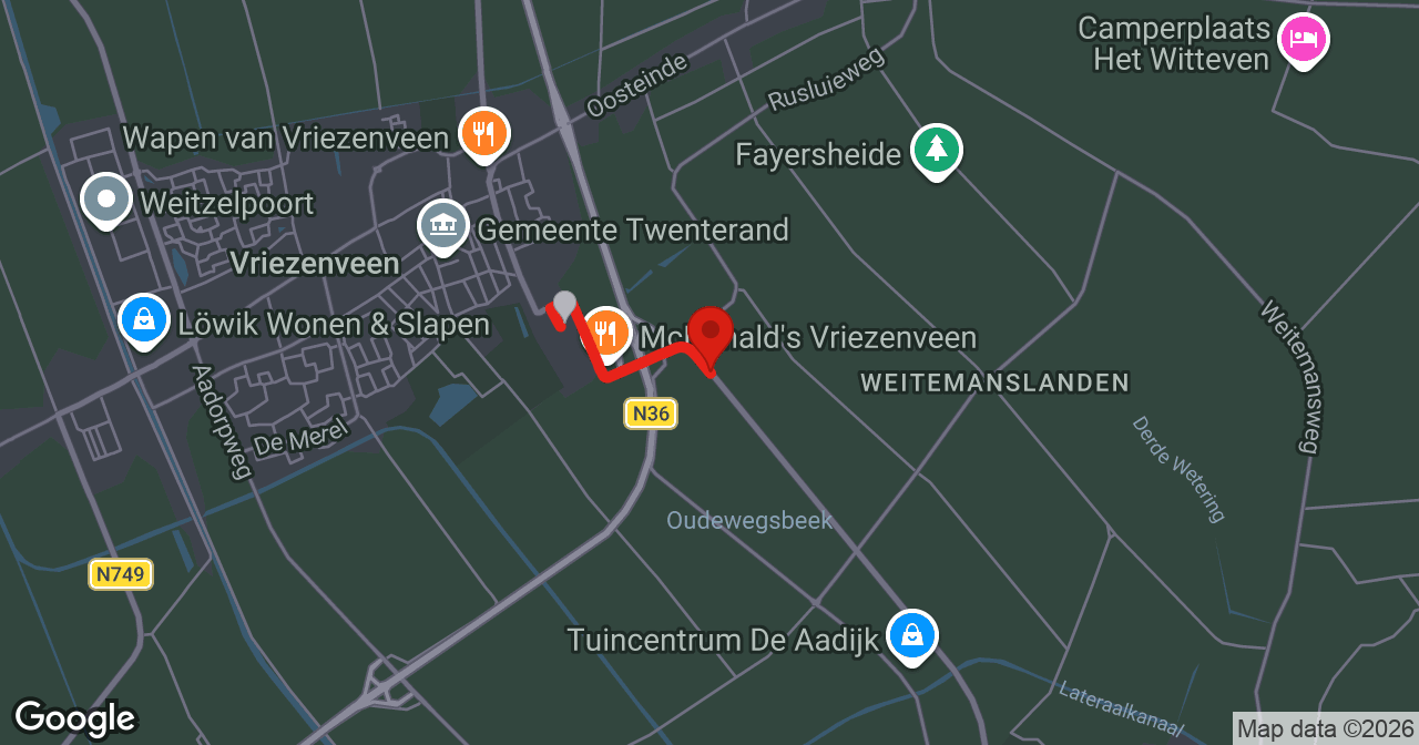 Kaart van de meldlocatie