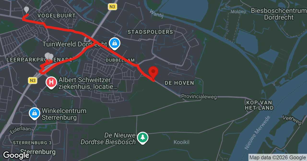 Kaart van de meldlocatie