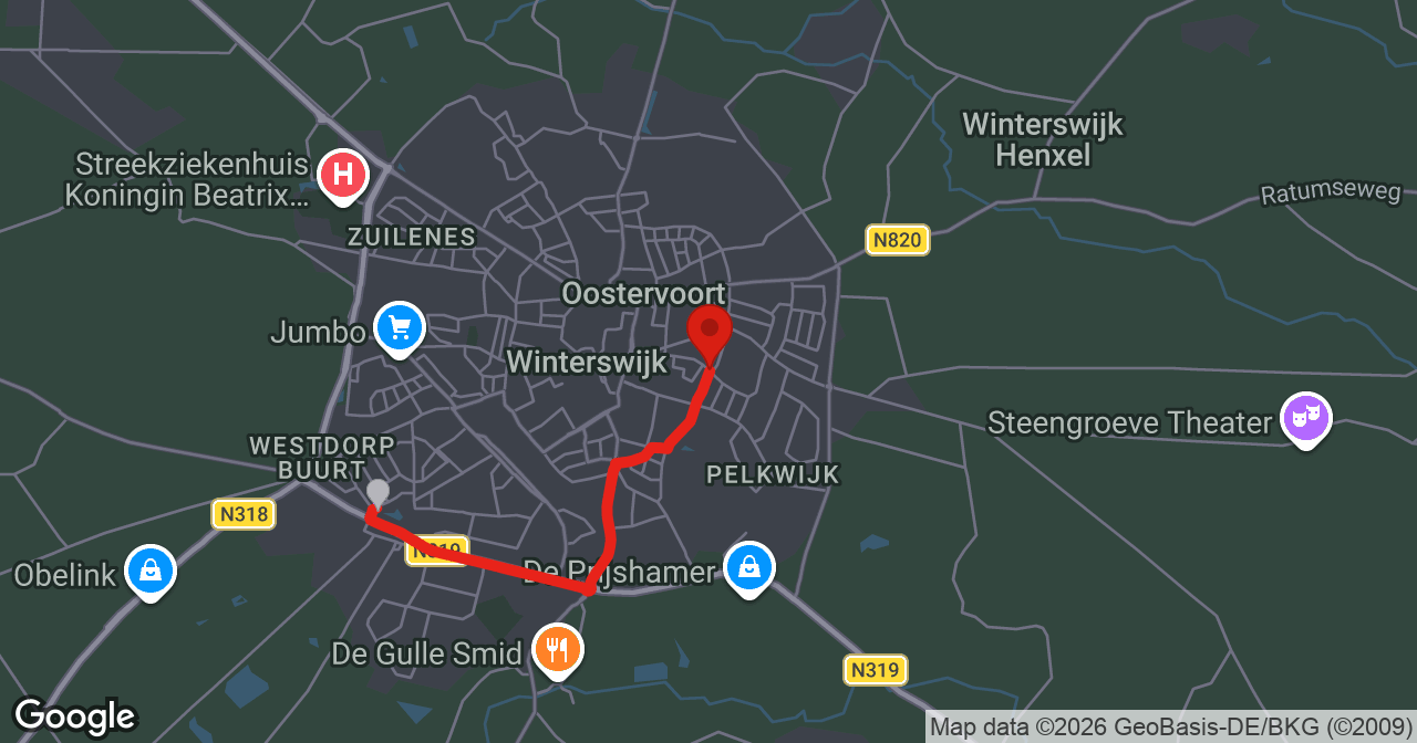 Kaart van de meldlocatie