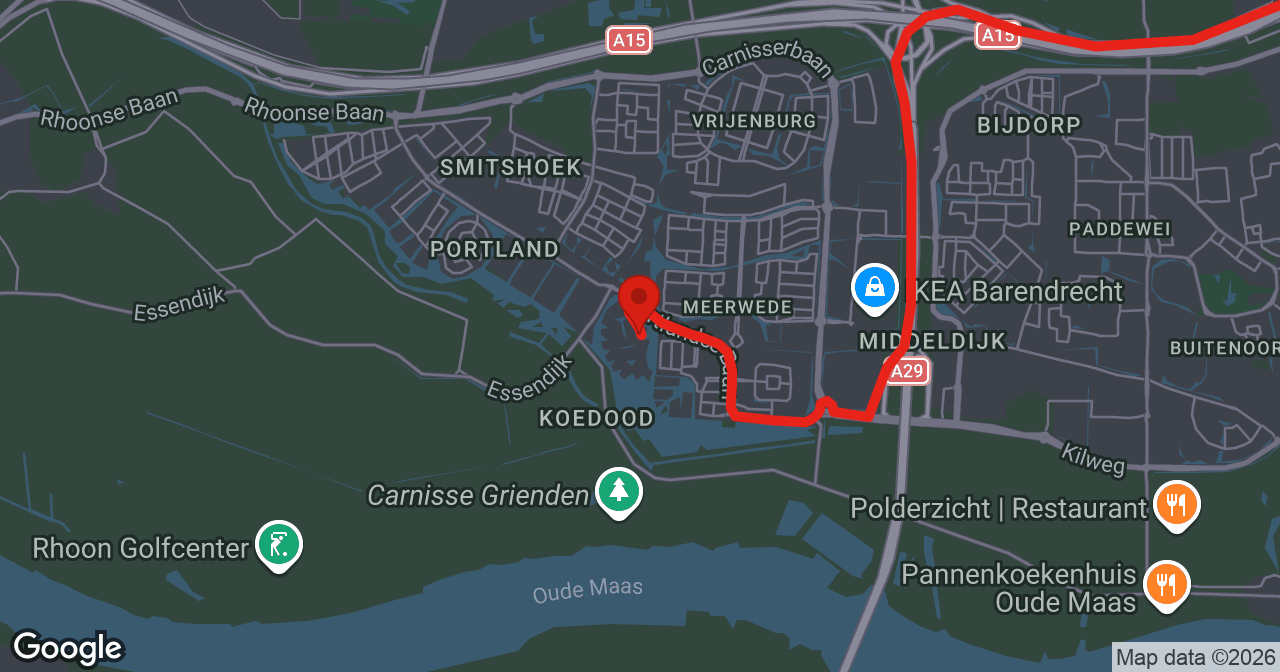 Kaart van de meldlocatie