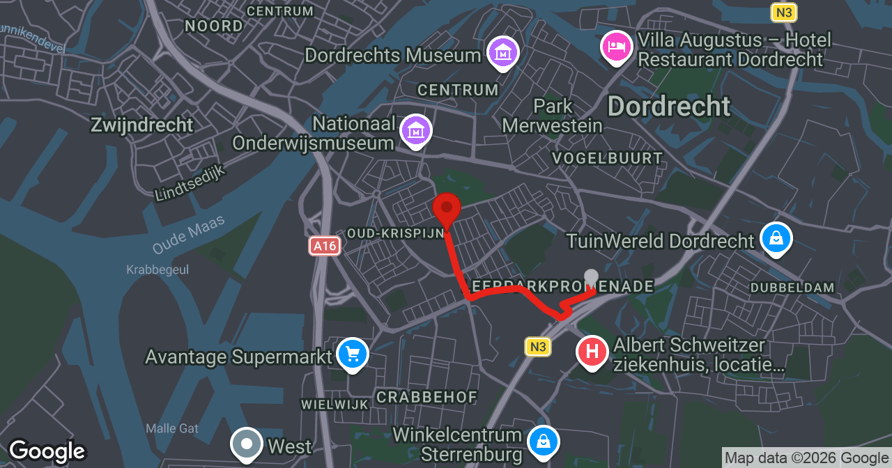 Kaart van de meldlocatie