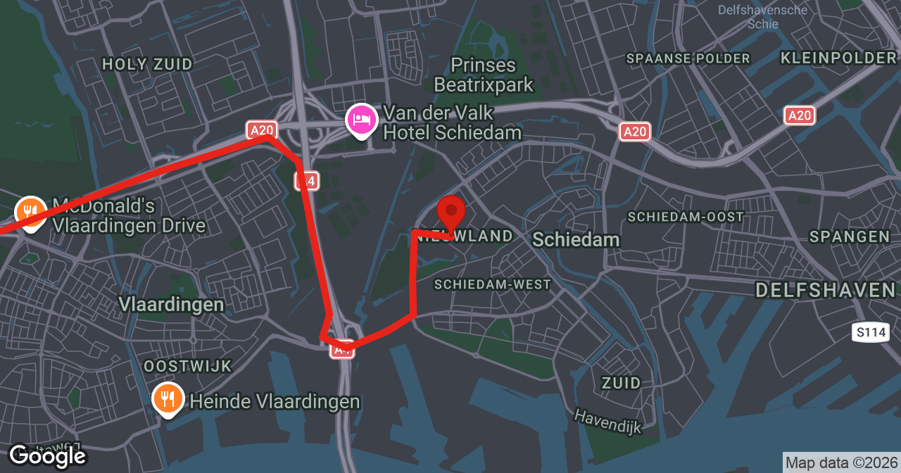 Kaart van de meldlocatie