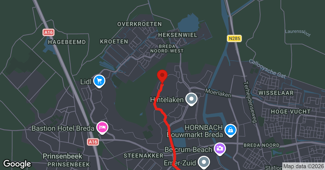 Kaart van de meldlocatie