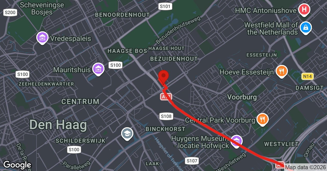 Kaart van de meldlocatie