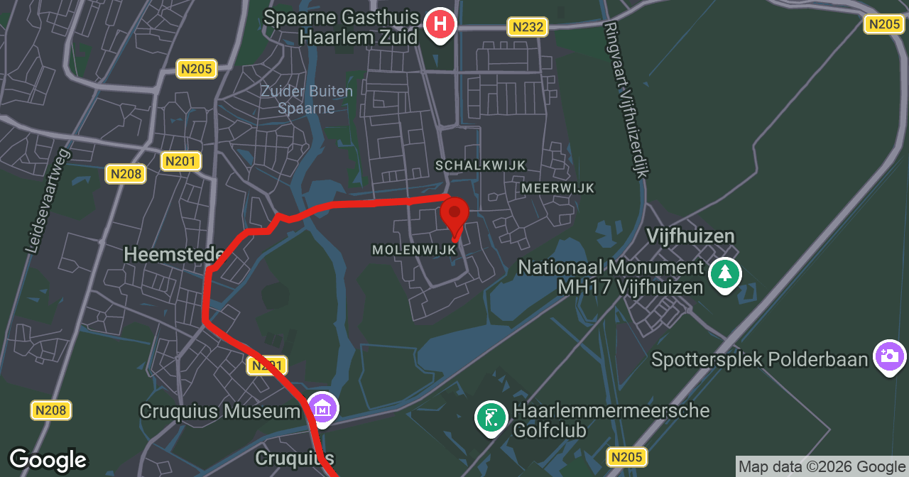 Kaart van de meldlocatie