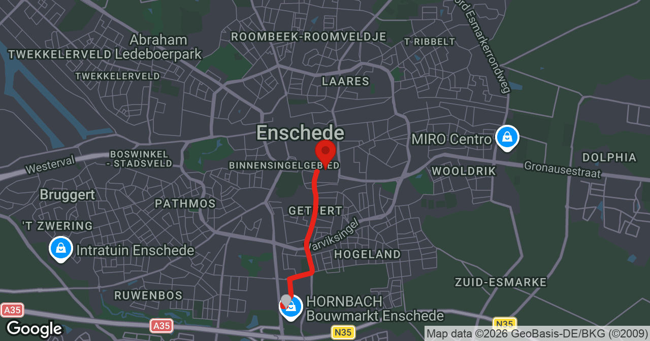 Kaart van de meldlocatie