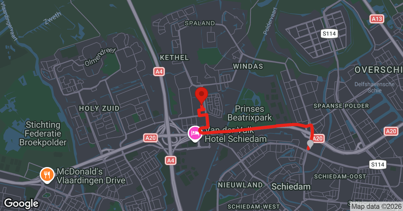 Kaart van de meldlocatie