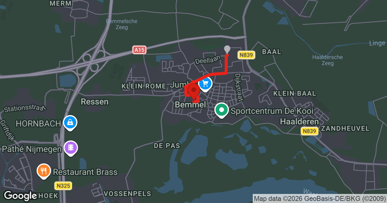 Kaart van de meldlocatie