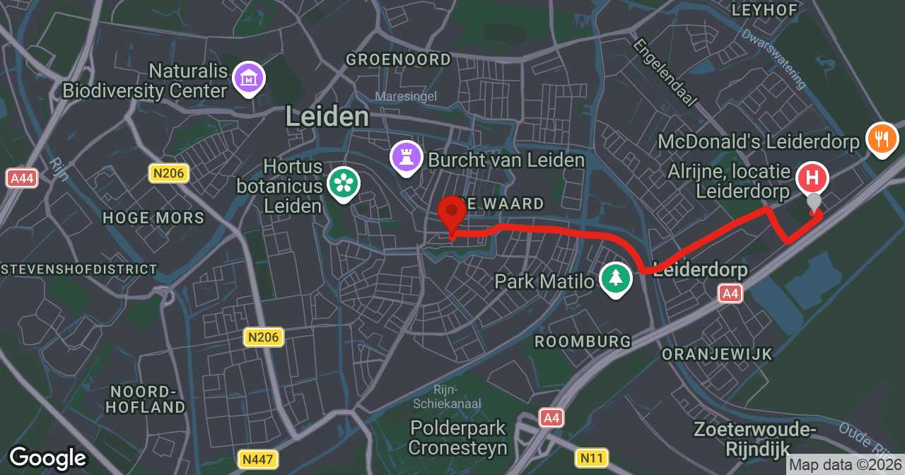 Kaart van de meldlocatie