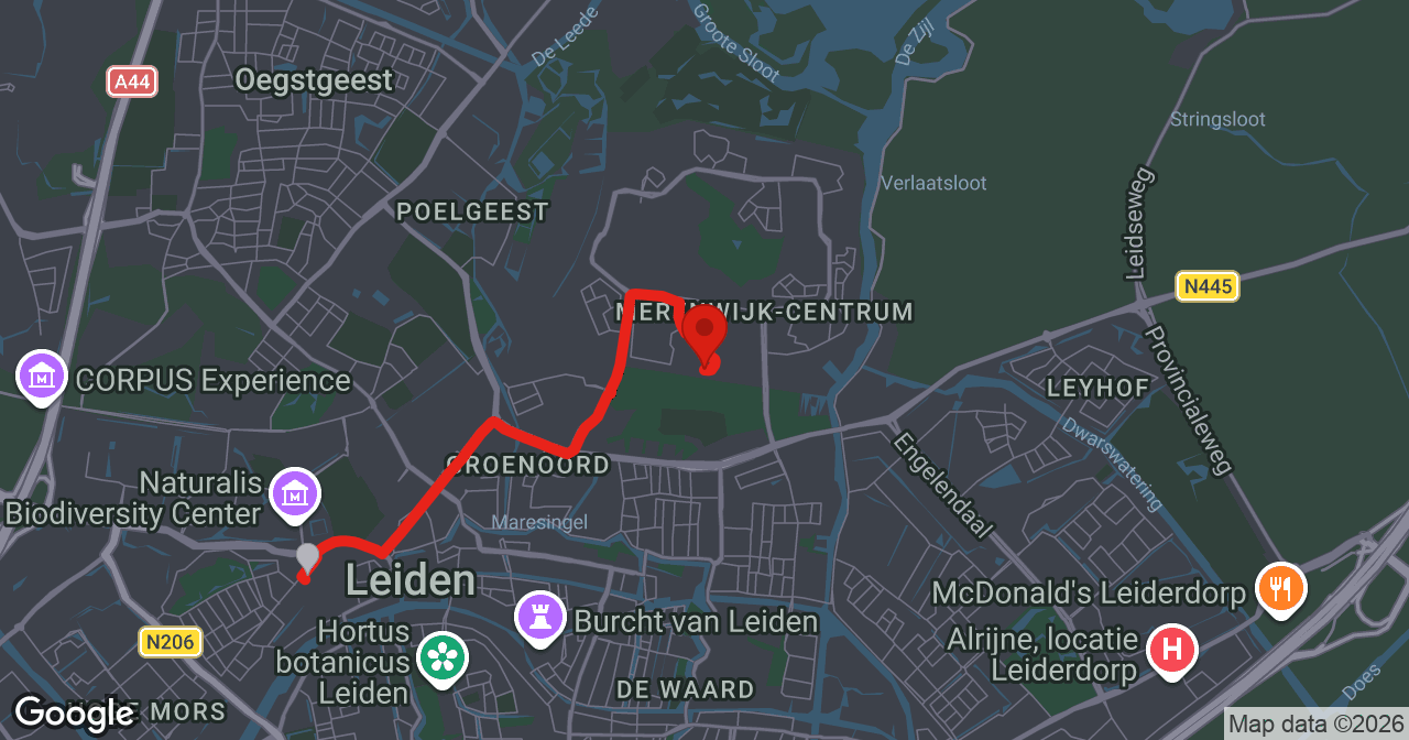 Kaart van de meldlocatie
