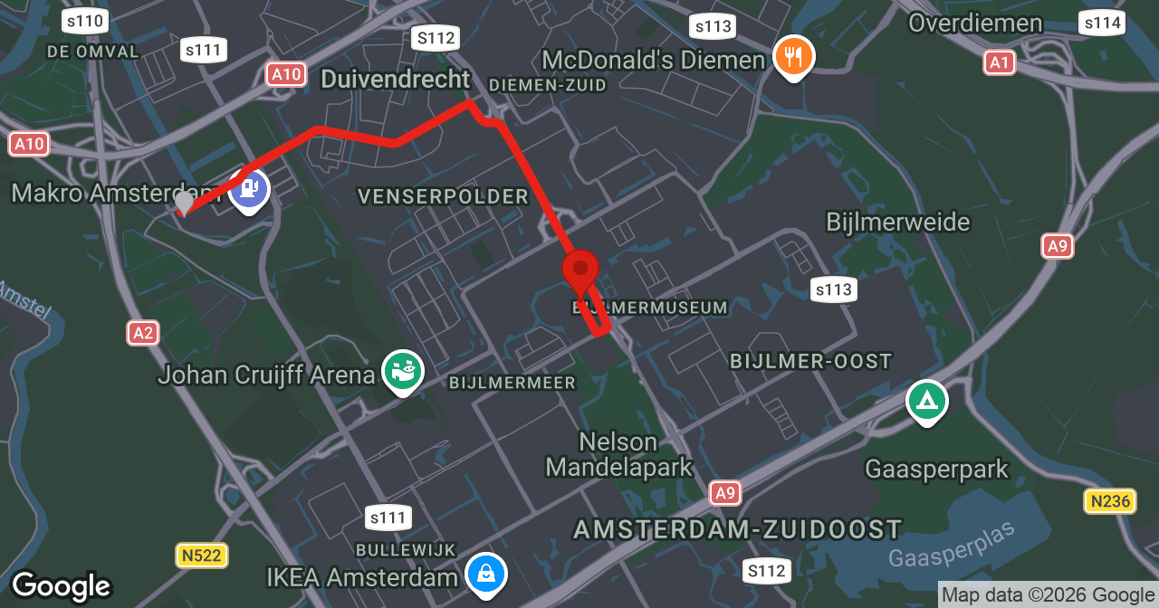 Kaart van de meldlocatie