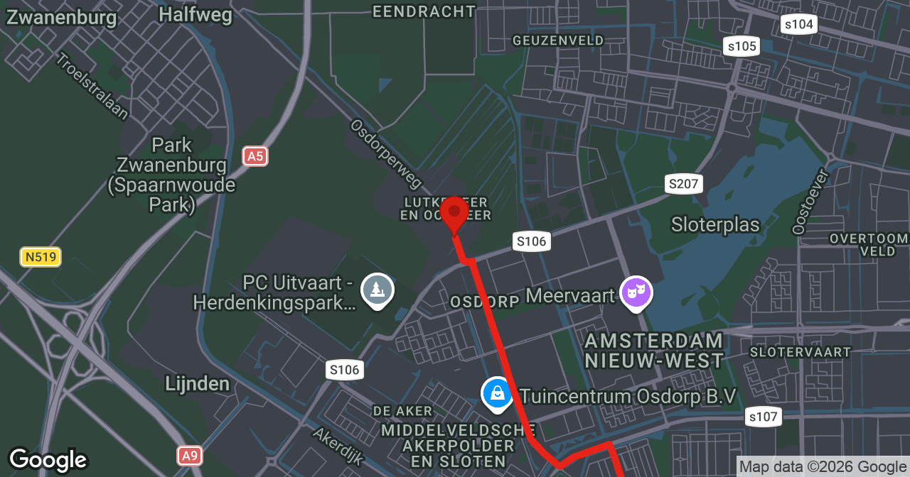 Kaart van de meldlocatie