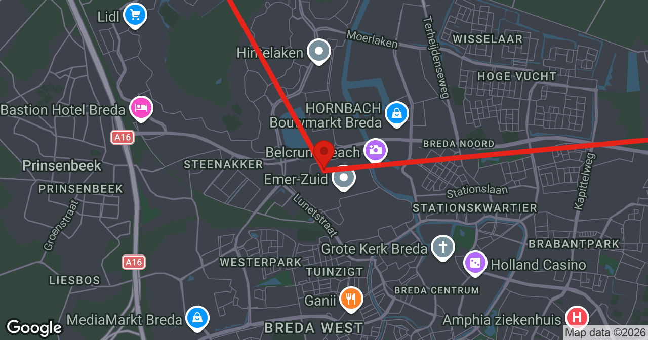 Kaart van de meldlocatie