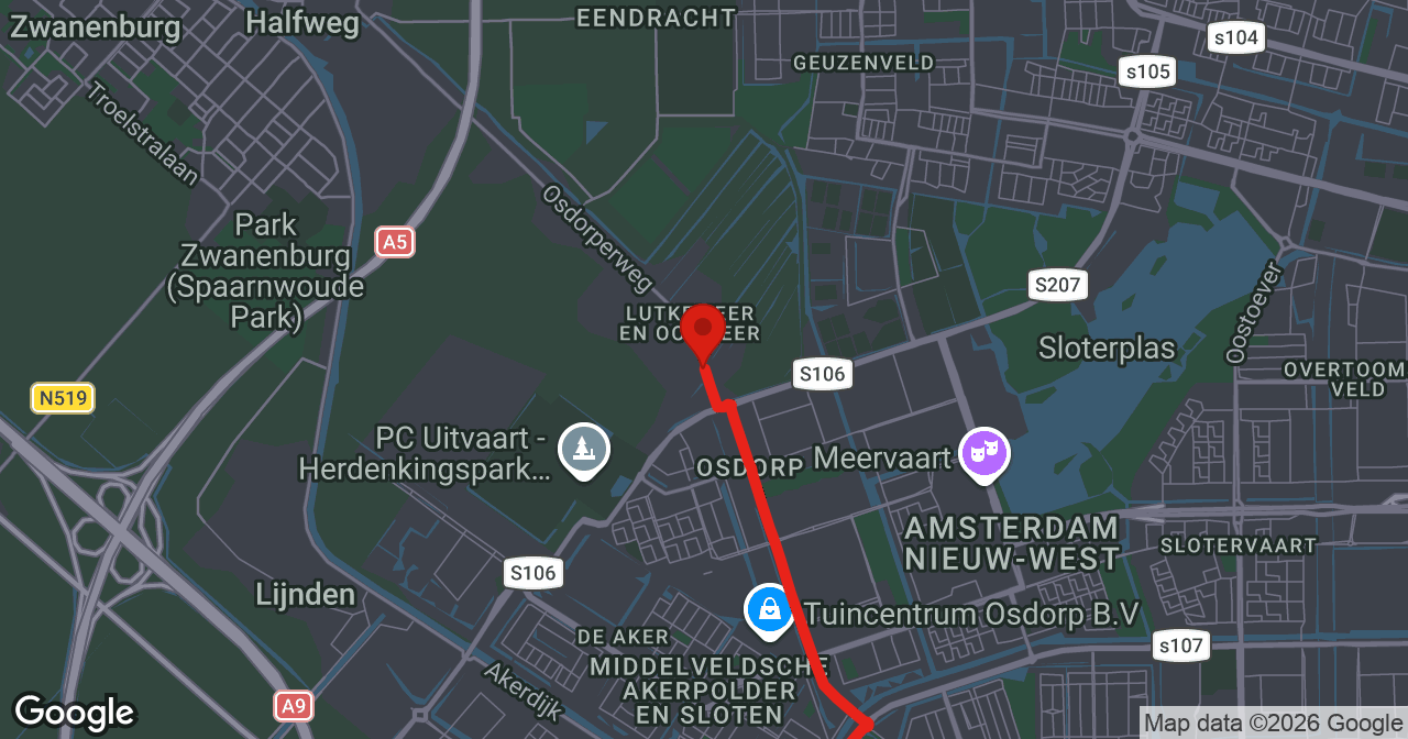Kaart van de meldlocatie