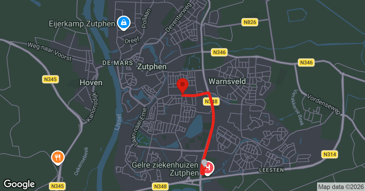 Kaart van de meldlocatie