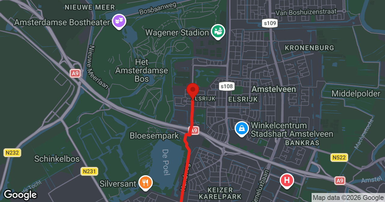 Kaart van de meldlocatie
