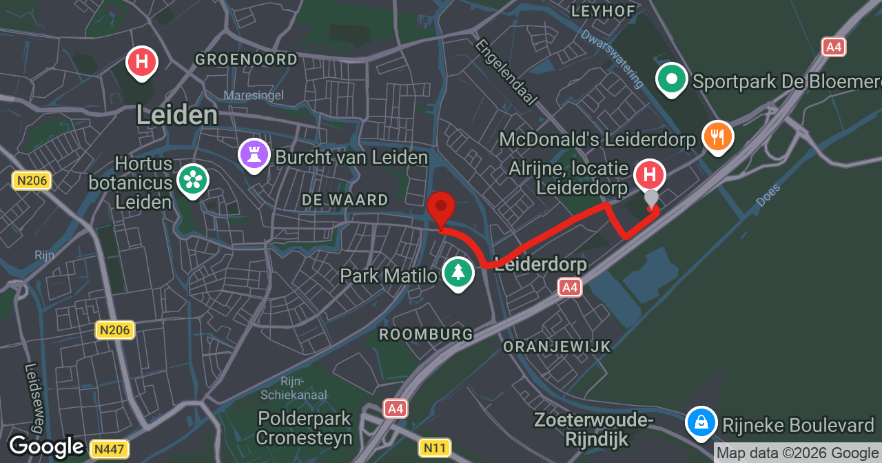 Kaart van de meldlocatie