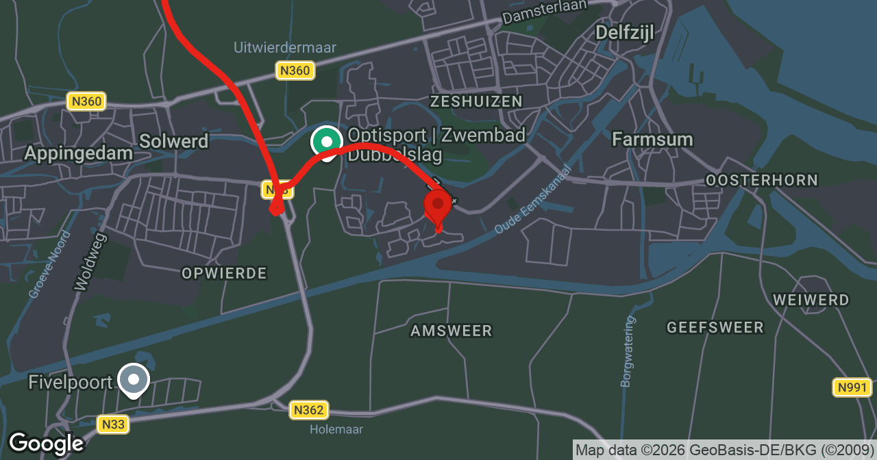 Kaart van de meldlocatie