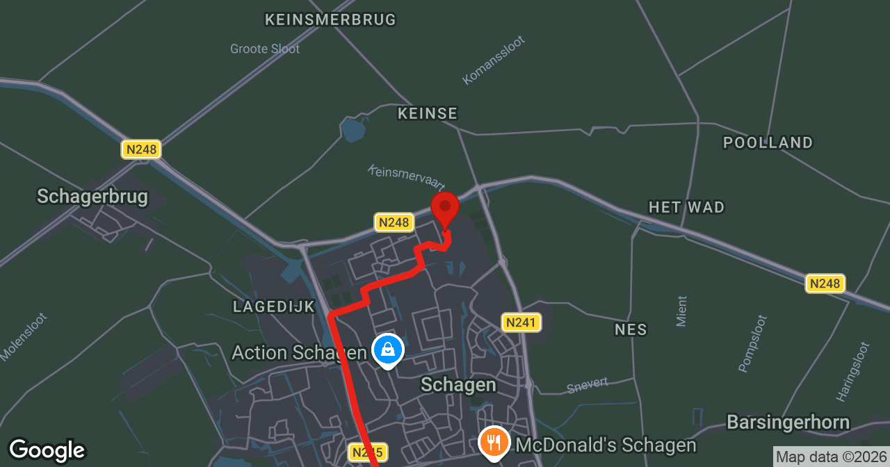 Kaart van de meldlocatie