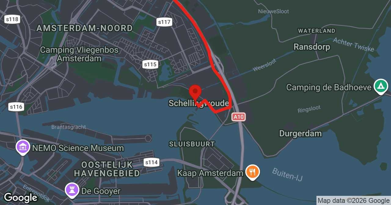Kaart van de meldlocatie