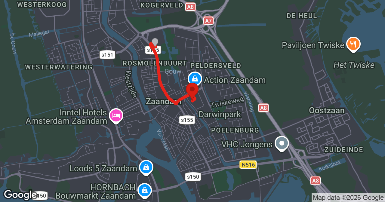 Kaart van de meldlocatie
