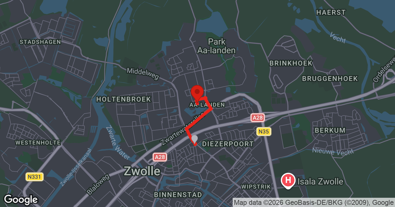 Kaart van de meldlocatie
