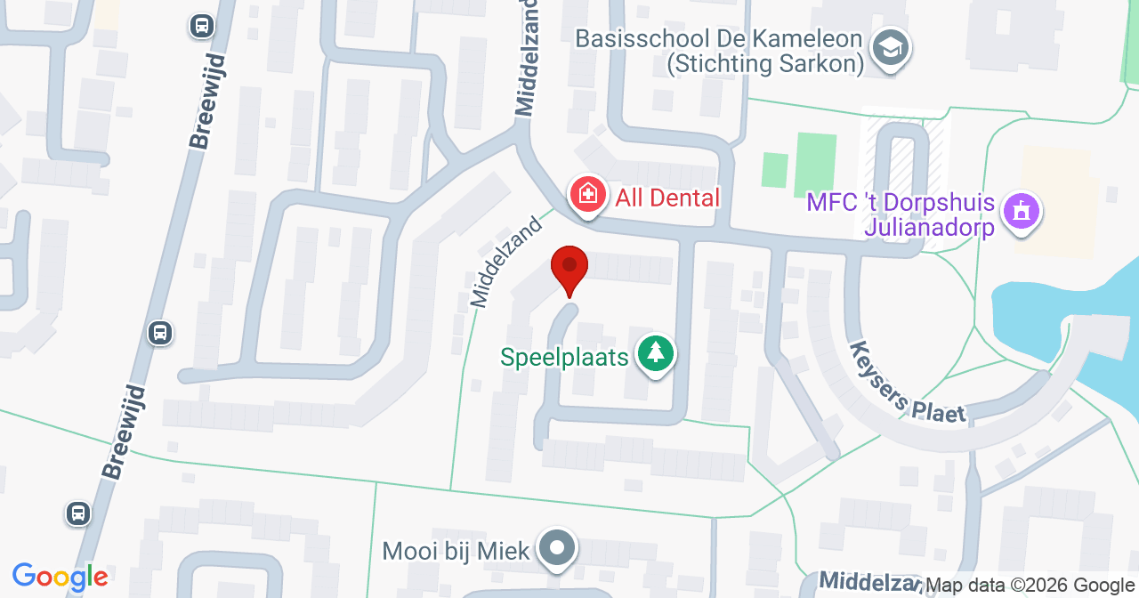 Kaart van het incident in Julianadorp met de aanrijroutes van de gealarmeerde eenheden