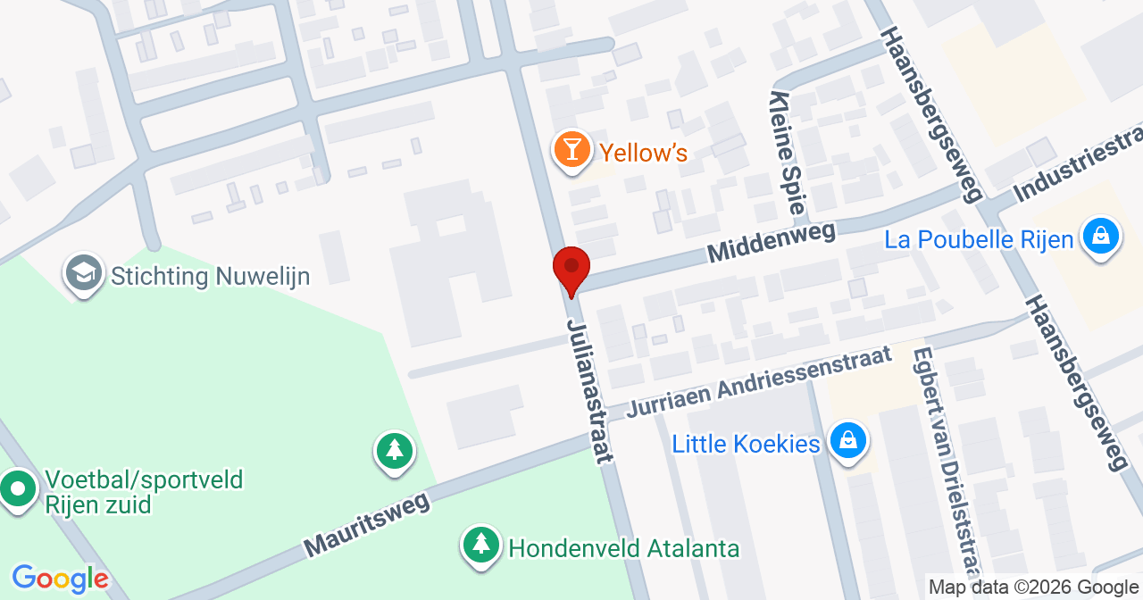 Kaart van het incident in Rijen met berekende routes vanaf gealarmeerde posten