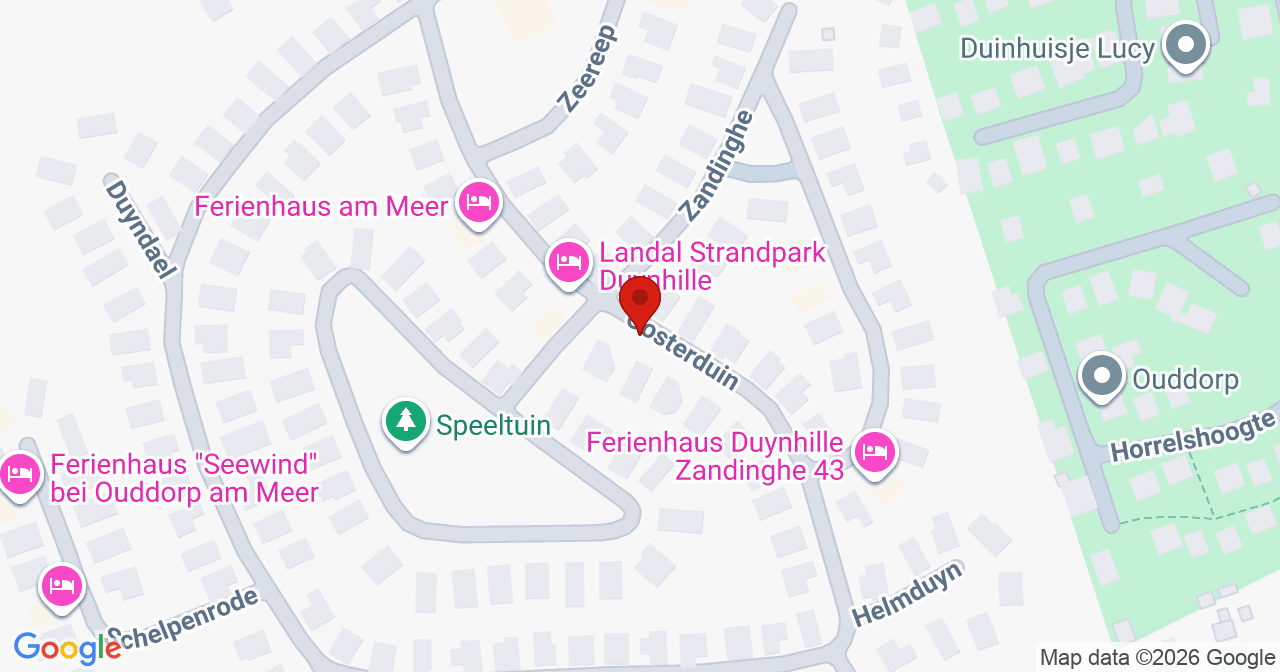 Kaart van het incident in Oosterduin met de aanrijroutes van de gealarmeerde eenheden