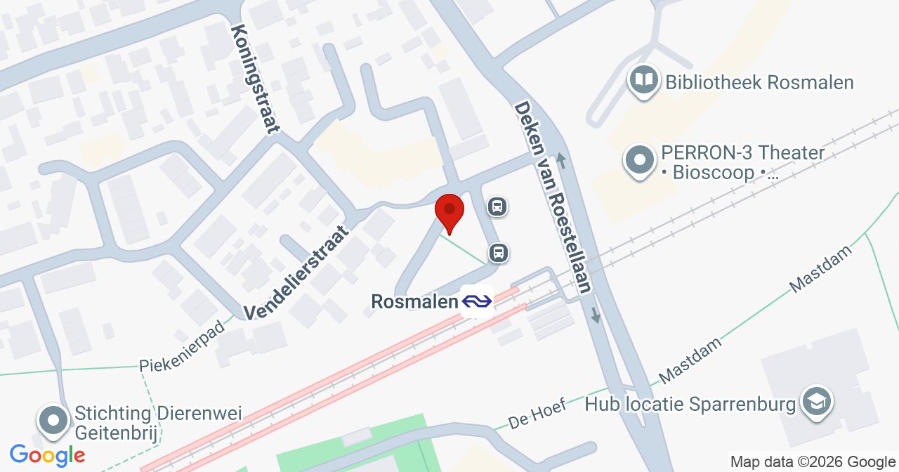 Kaart van het incident in Rosmalen met berekende routes vanaf gealarmeerde posten