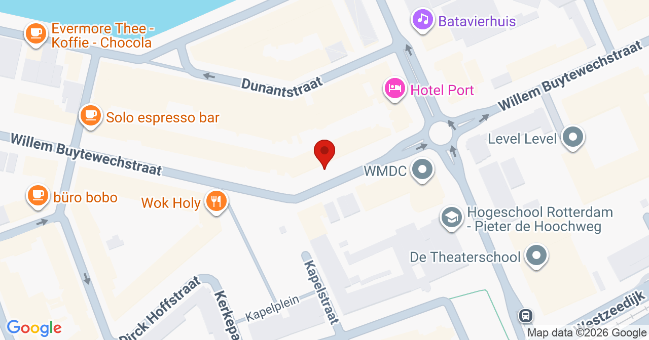 Kaart van het incident in Rotterdam met berekende routes vanaf gealarmeerde posten