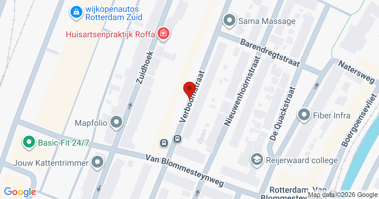 Kaart van het incident in Rotterdam met berekende routes vanaf gealarmeerde posten