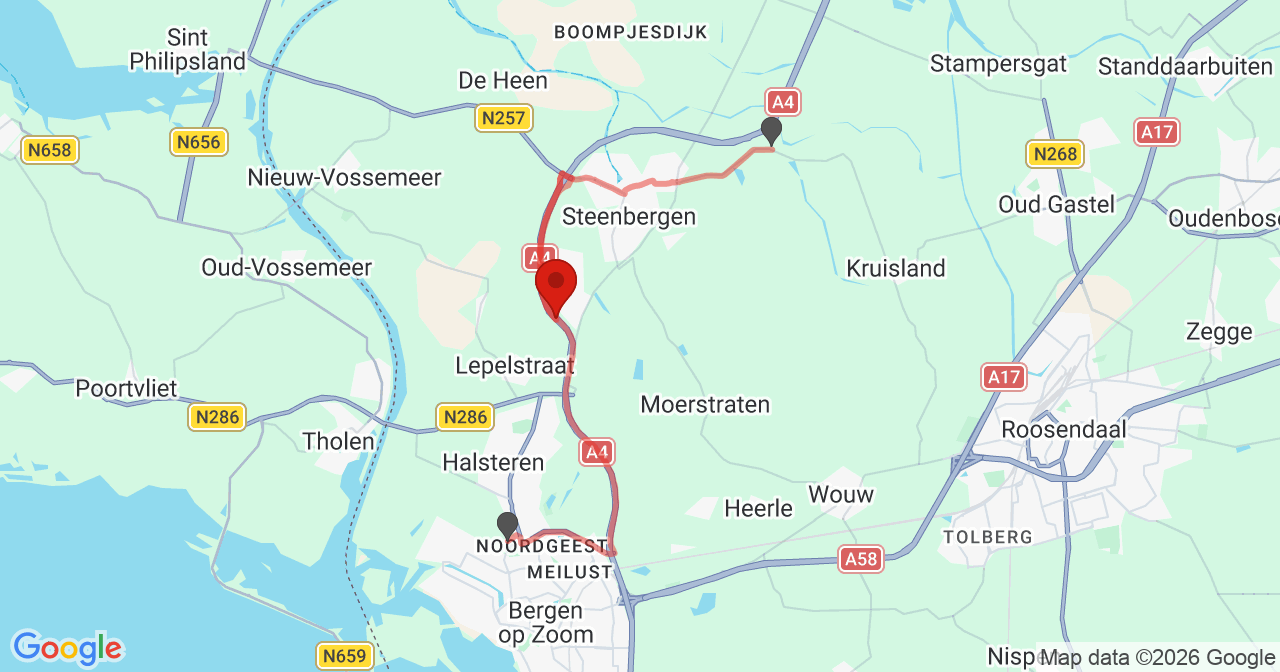 Kaart van het incident in Lepelstraat met de aanrijroutes van de gealarmeerde eenheden