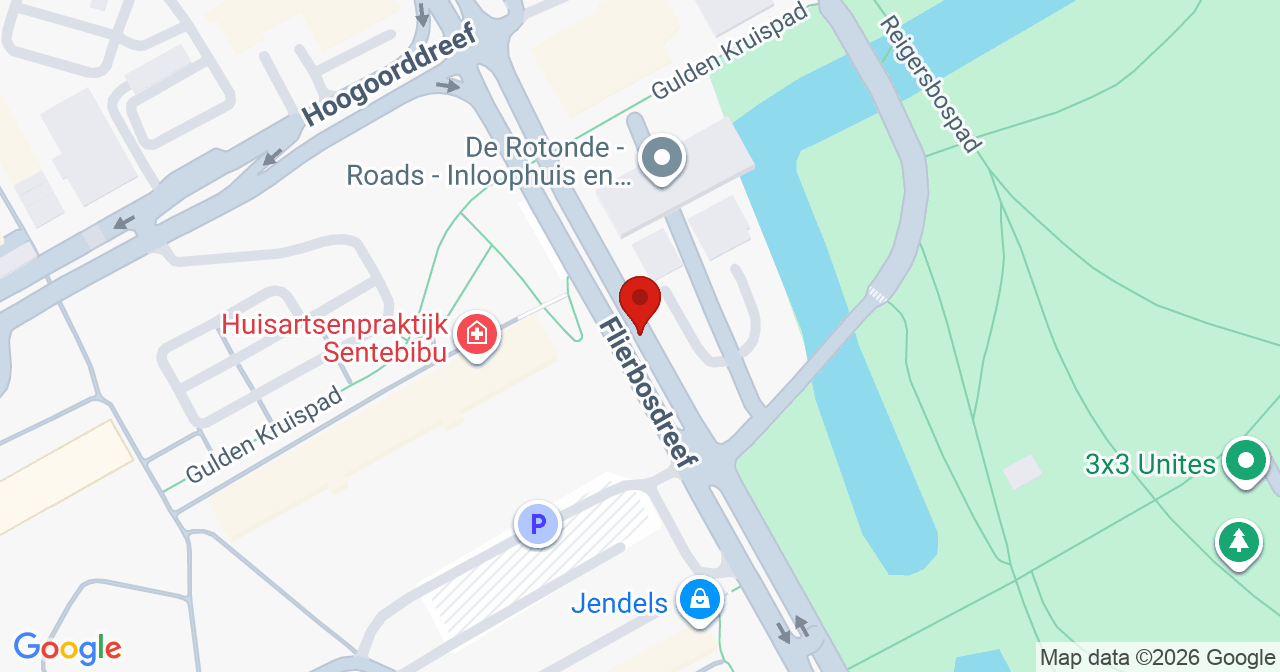 Kaart van het incident in Amsterdam met berekende routes vanaf gealarmeerde posten
