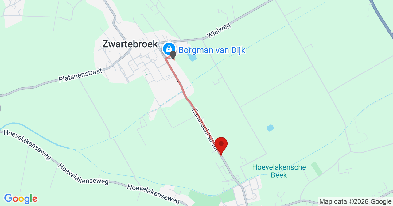 Kaart van het incident in Terschuur met de aanrijroutes van de gealarmeerde eenheden