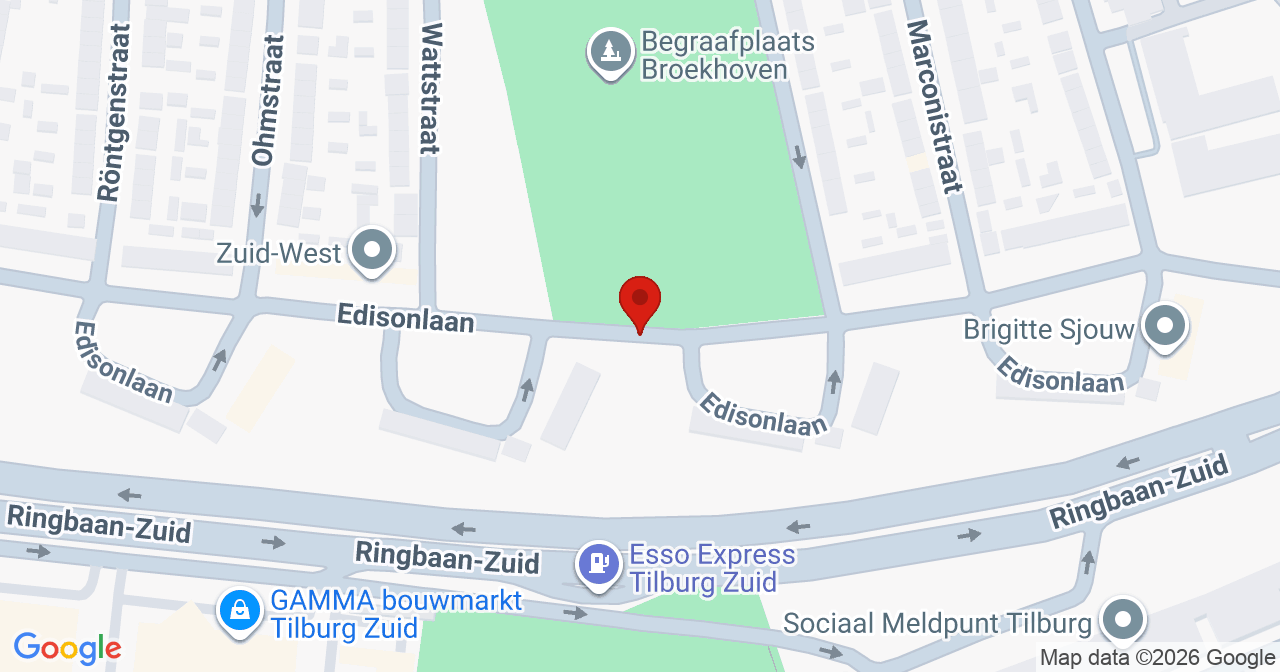 Kaart van het incident in Tilburg met de aanrijroutes van de gealarmeerde eenheden