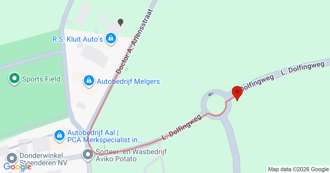 Kaart van het incident in Steenderen met de aanrijroutes van de gealarmeerde eenheden