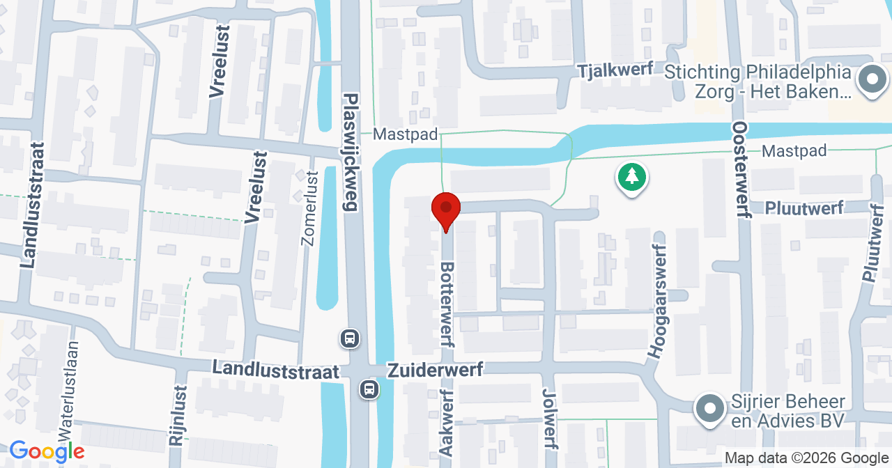 Kaart van het incident in Gouda met de aanrijroutes van de gealarmeerde eenheden