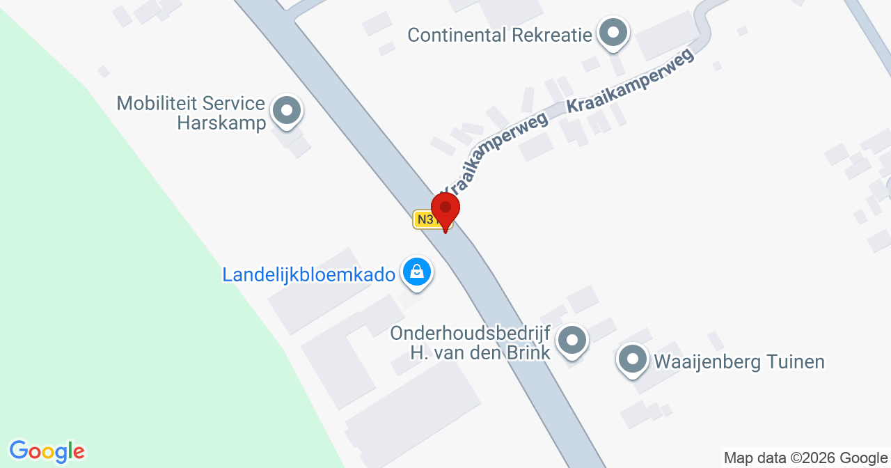 Kaart van het incident in Harskamp met berekende routes vanaf gealarmeerde posten