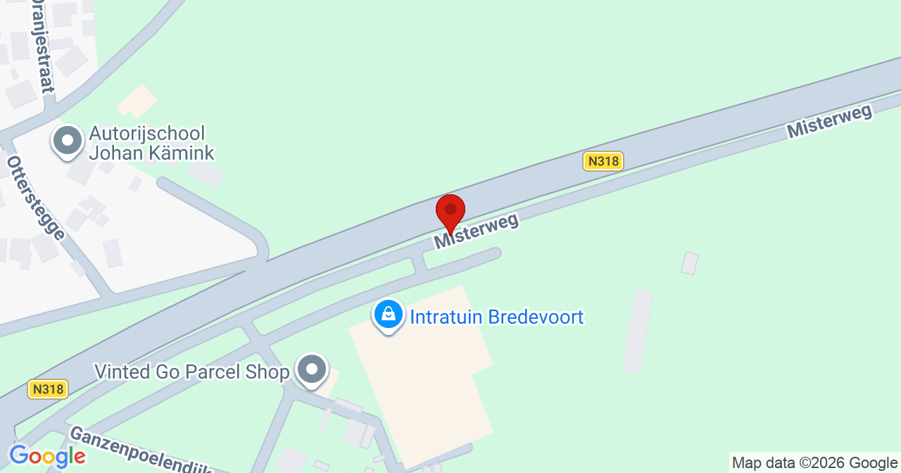 Kaart van het incident in Bredevoort met berekende routes vanaf gealarmeerde posten