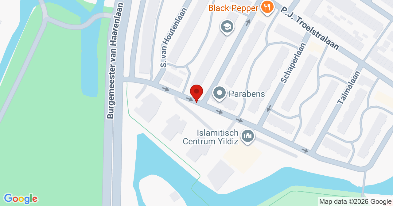 Kaart van het incident in Schiedam met berekende routes vanaf gealarmeerde posten