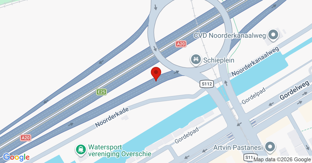 Kaart van het incident in Rotterdam met berekende routes vanaf gealarmeerde posten
