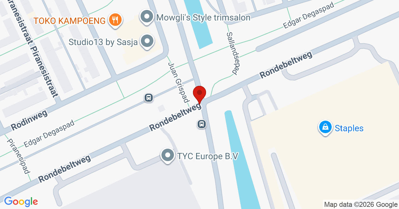Kaart van het incident in Almere met berekende routes vanaf gealarmeerde posten