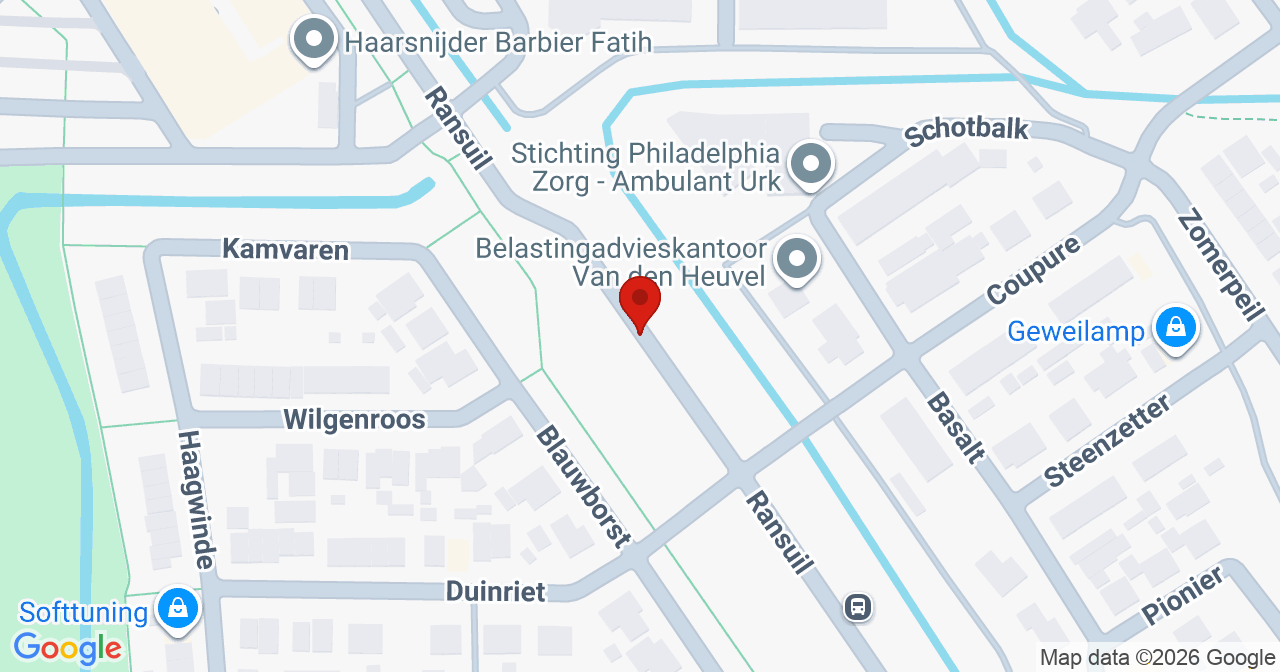 Kaart van het incident in Urk met berekende routes vanaf gealarmeerde posten