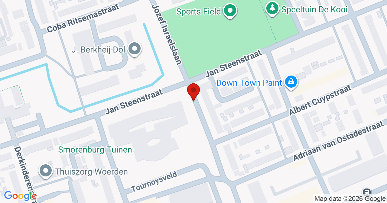 Kaart van het incident in Woerden met berekende routes vanaf gealarmeerde posten