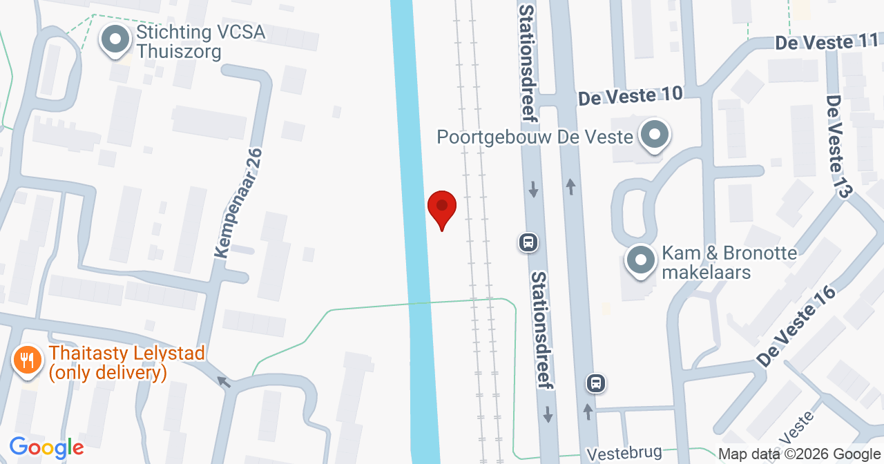 Kaart van het incident in Lelystad met de aanrijroutes van de gealarmeerde eenheden